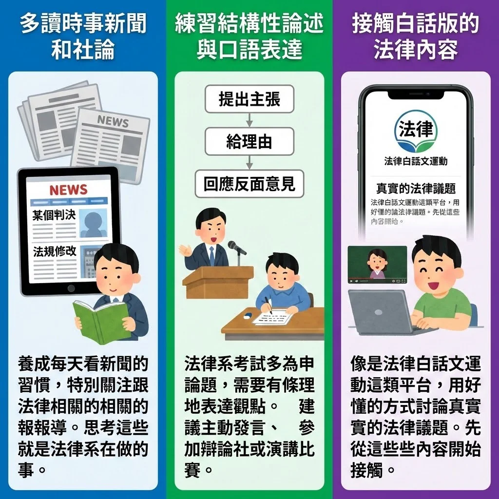 想進法律系的高中生現在可以怎麼準備？
