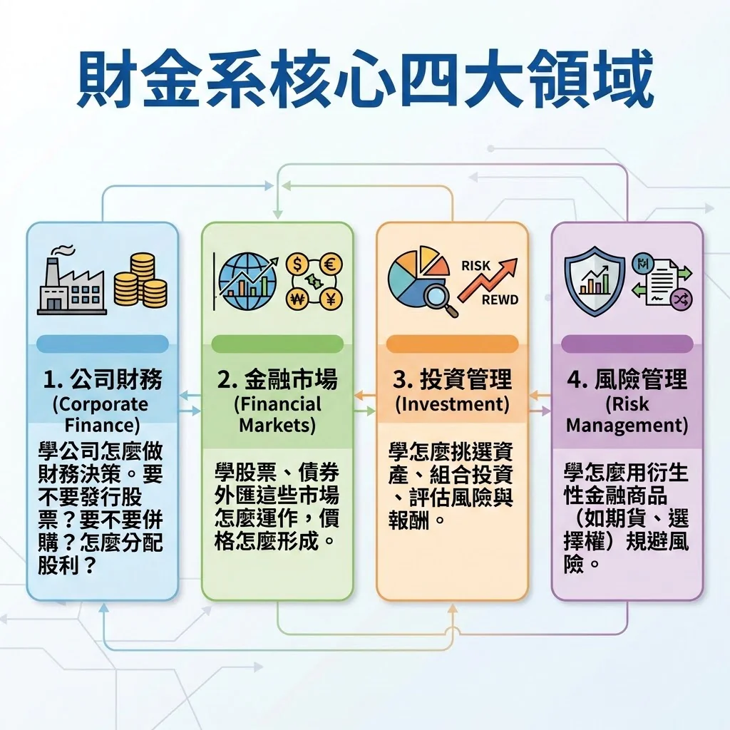 財金系核心四大領域


