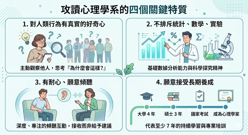 哪些人適合讀心理系？4 個特質檢查
