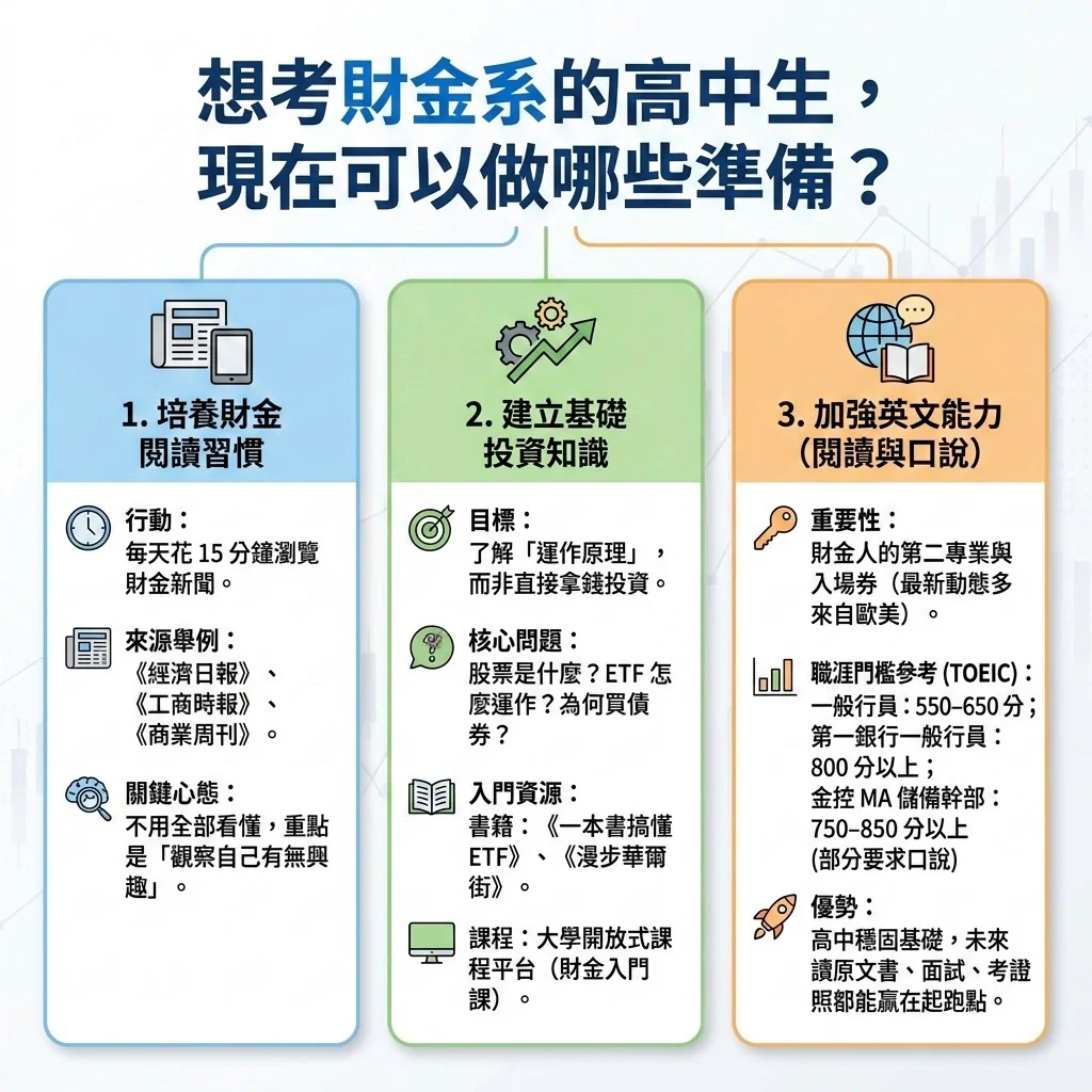 想考財金系的高中生，現在可以做哪些準備？