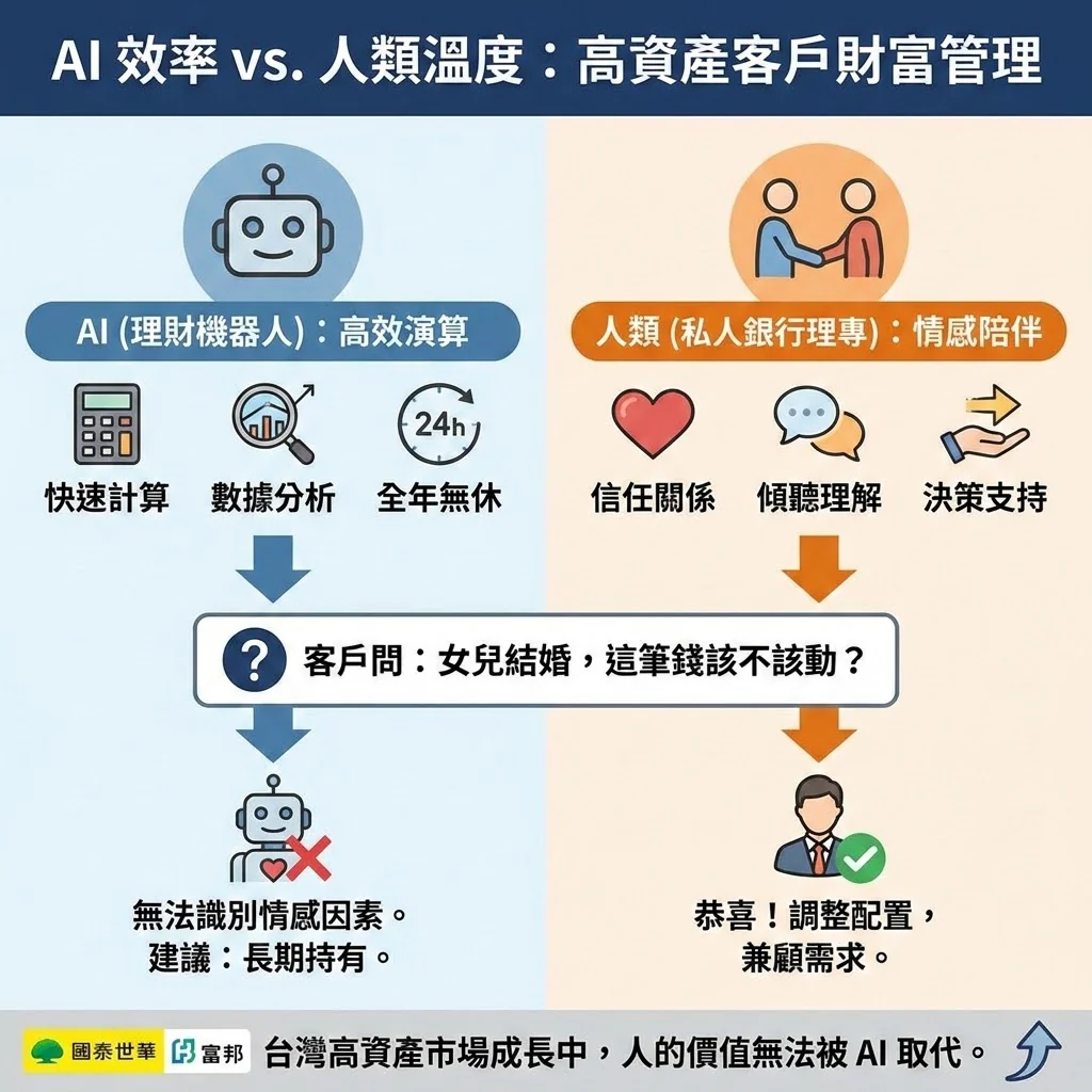 AI 效率 vs. 人類溫度：高資產客戶財富管理