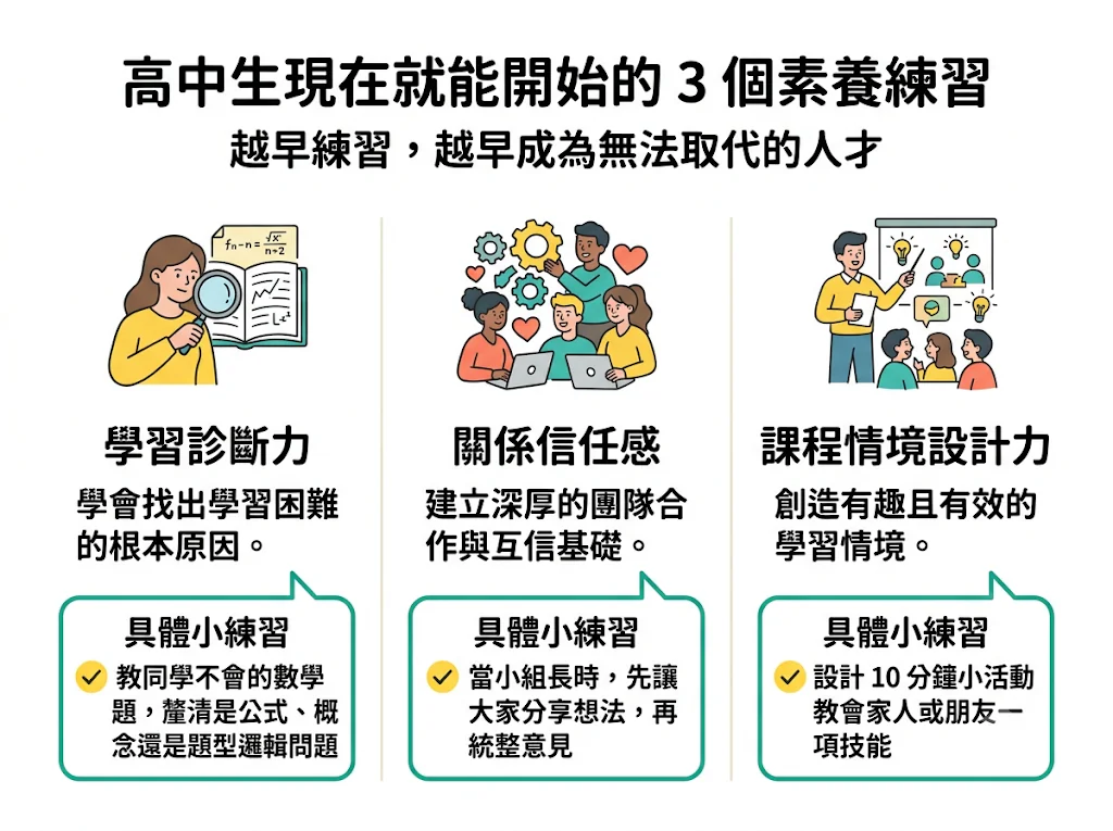 高中生現在可以做什麼？3 個值得提前佈局的素養
