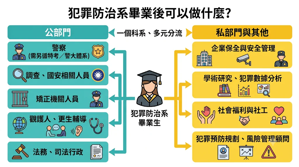 犯罪防治系畢業後可以做什麼？