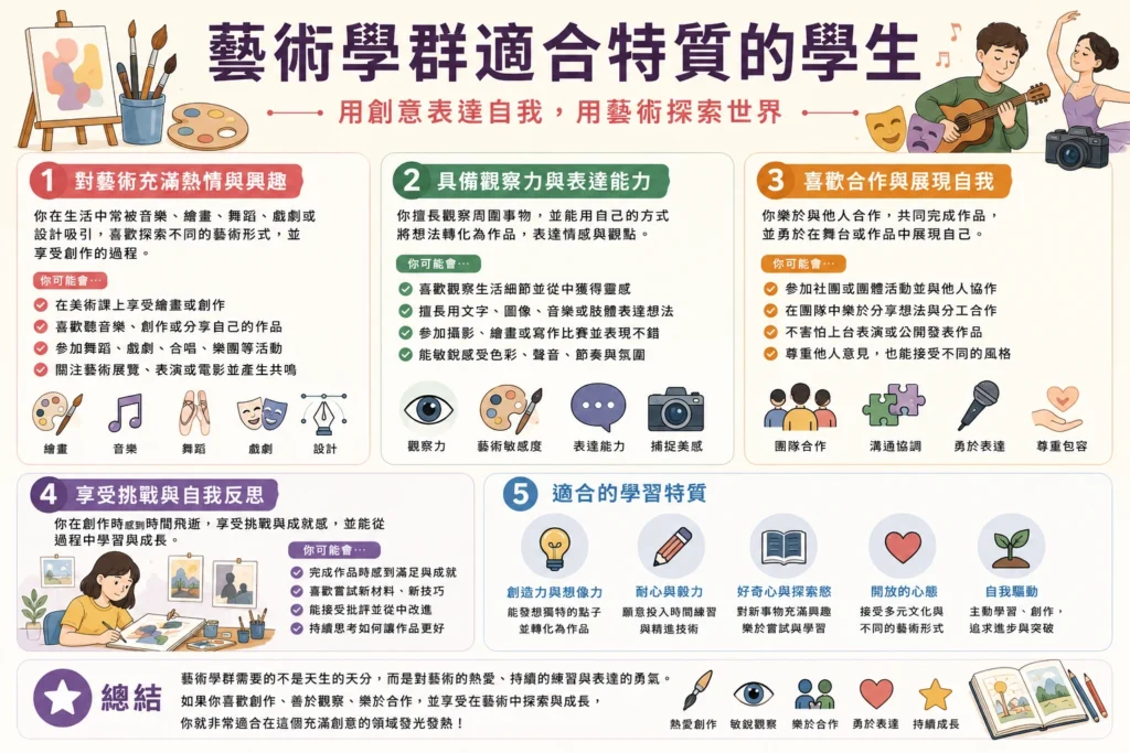 藝術學系適合特質的學生