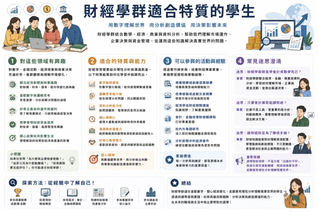 財經學群適合特質的學生