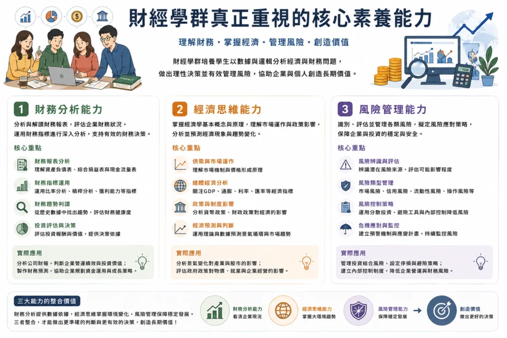 財經學群真正重視的核心素養能力