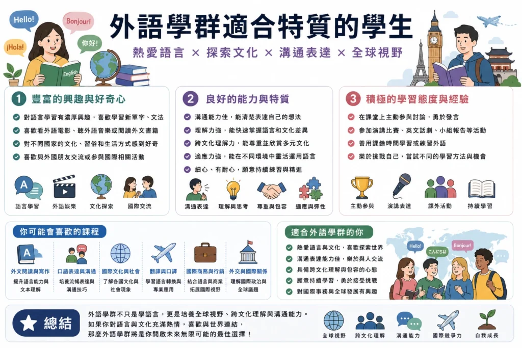 外語學群適合特質的學生