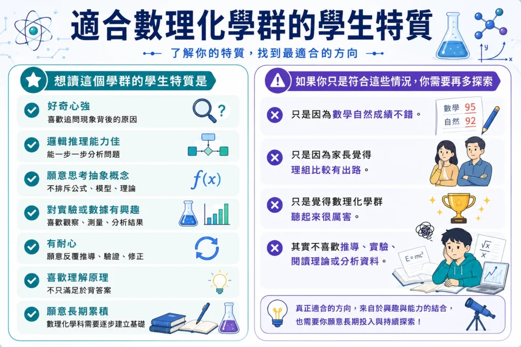 適合數理化學生的學生特質
