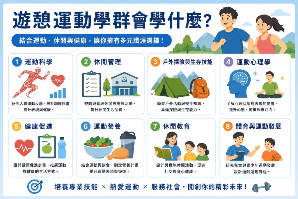 遊憩運動學群會學什麼?