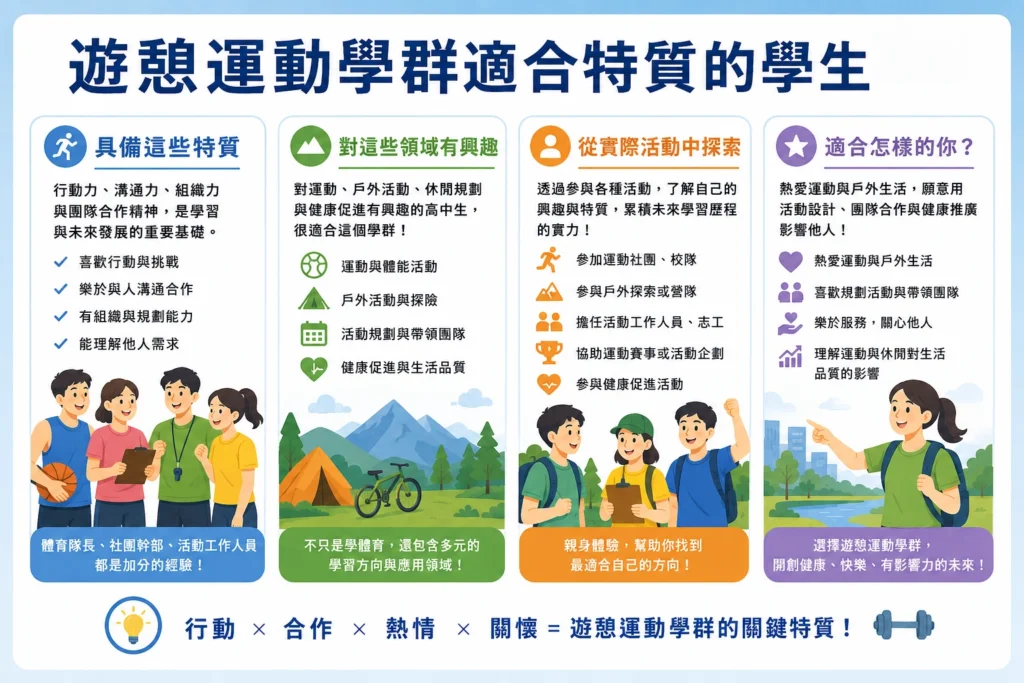 遊憩運動學群適合特質的學生