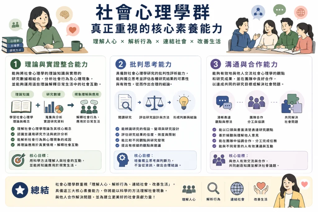 社會心理學群真正重視的核心素養能力